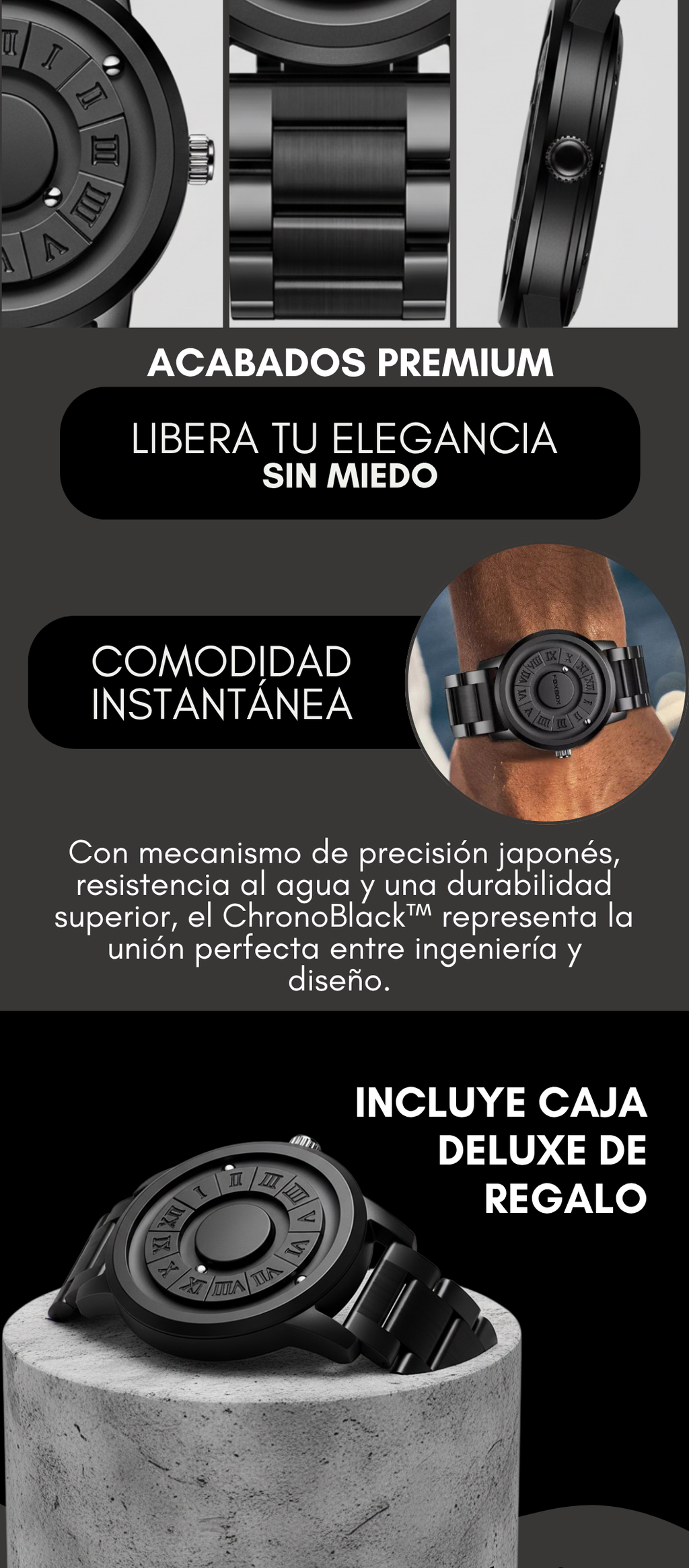 ChronoBlack™ – El reloj que redefine la elegancia masculina