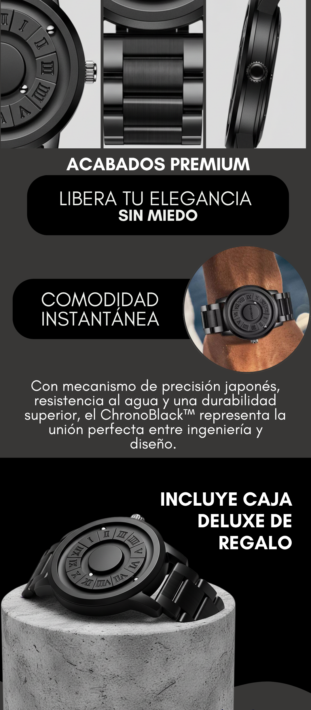 ChronoBlack™ – El reloj que redefine la elegancia masculina